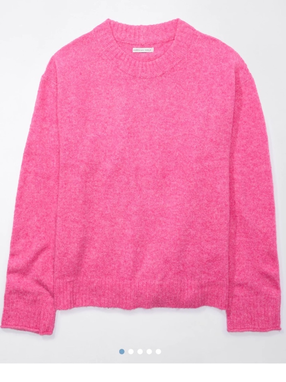American Eagle Cozy Crewneck Sweater in  Pink
